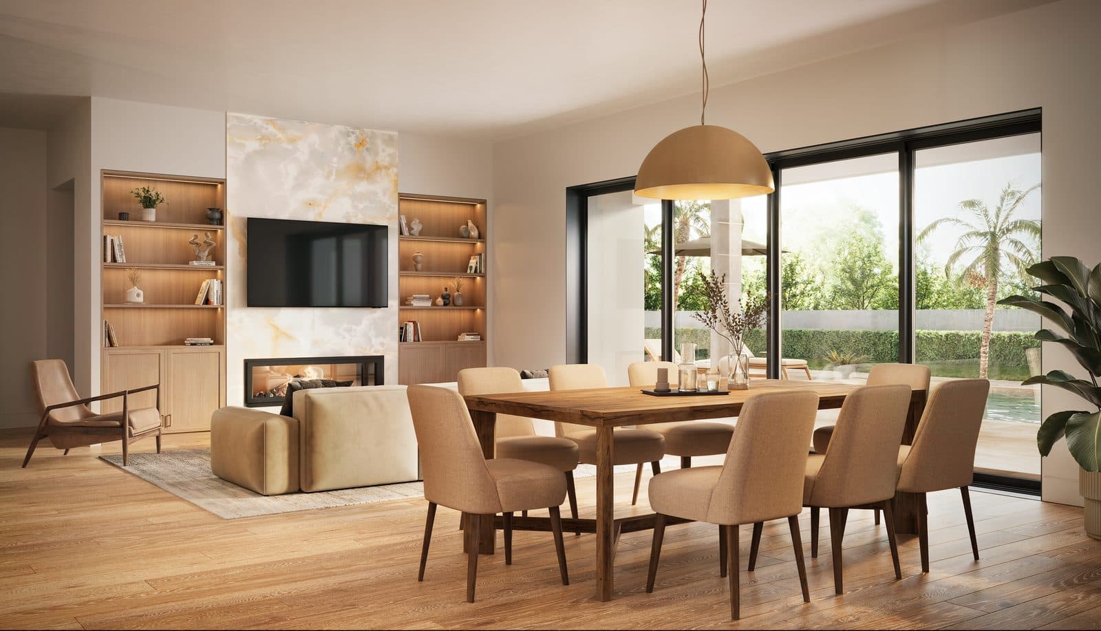 134 W Hazel Street — living and dining room